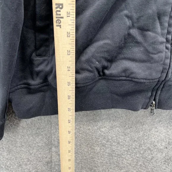 Robert Graham Bomber Jacket Men Large Black Purple Full Zip Classic Fleece Rare - Picture 3 of 13